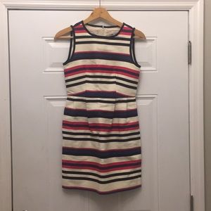 J. Crew Striped Sleeveless Dress Sz 0 EUC